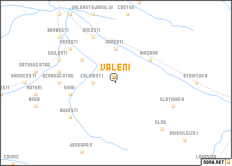 map of Văleni