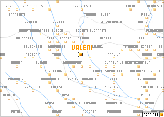 map of Văleni