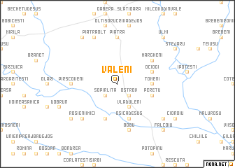 map of Văleni