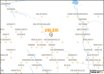 map of Văleni