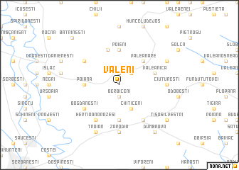 map of Văleni