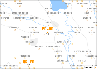 map of Văleni