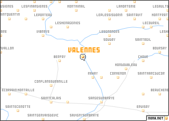 map of Valennes