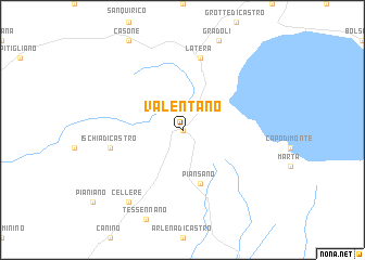 map of Valentano