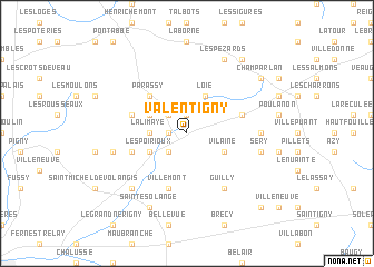 map of Valentigny