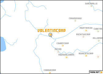 map of Valentin Camp