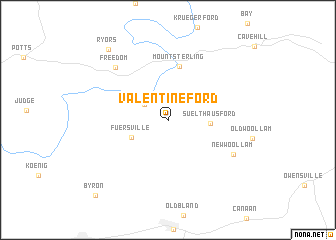 map of Valentine Ford