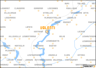 map of Valenti