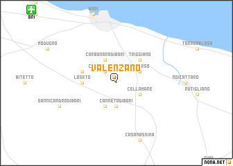 map of Valenzano