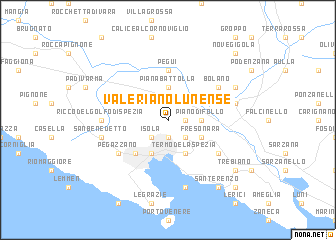 map of Valeriano Lunense