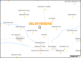 map of Valerʼyanovka