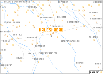 map of Vāleshābād