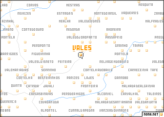 map of Vales