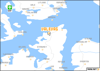 map of Valevåg