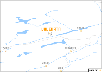 map of Valevatn