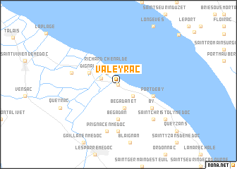 map of Valeyrac