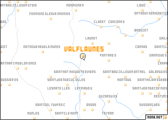 map of Valflaunès