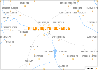 map of Valhondo y Brocheros