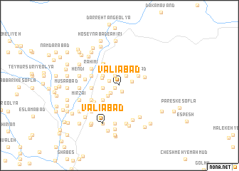 map of Valīābād