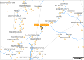 map of Valīābād