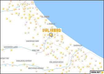 map of Valīābād