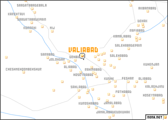 map of Valīābād