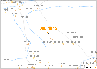 map of Valīābād