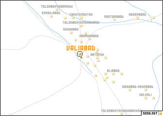 map of Valīābād