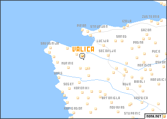 map of Valica