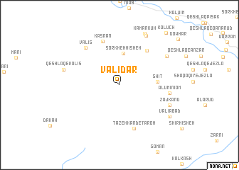 map of Valīdar