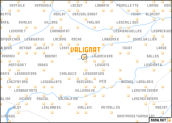 map of Valignat