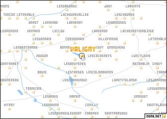map of Valigny