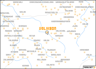 map of Valīk Bon