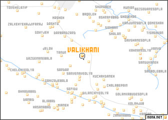 map of Valīkhānī