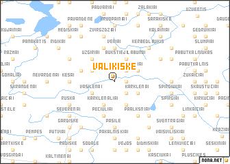 map of Valikiškė
