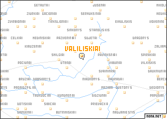 map of Valiliškiai