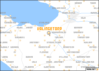 map of Välingetorp