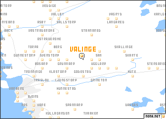 map of Valinge