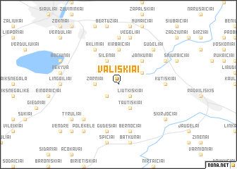 map of Vališkiai