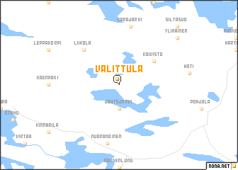 map of Valittula