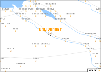 map of Väliviirret