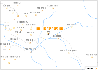 map of Valja Srbaska