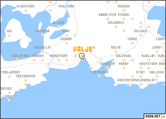 map of Valje