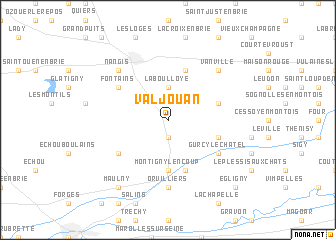 map of Valjouan