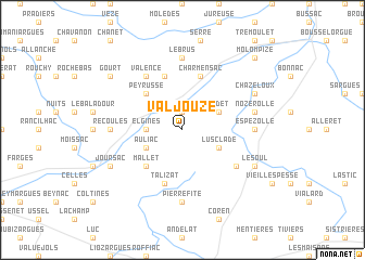 map of Valjouze