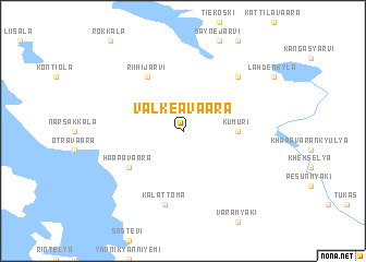 map of Valkeavaara