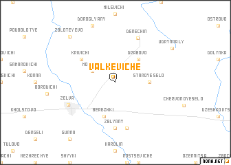 map of Valʼkeviche