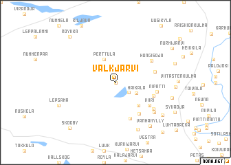 map of Valkjärvi