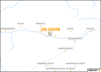 map of Vaľkovňa