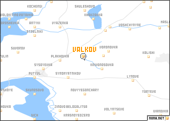 map of Valʼkov